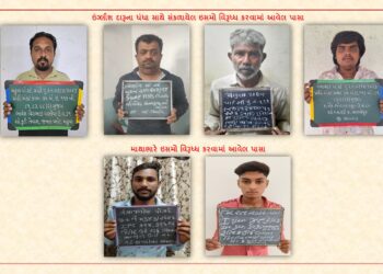 ભારતીય બનાવટનાં ઇંગ્લીશ દારૂની ગેરકાયદેસર અને અસામાજિક પ્રવૃતિઓમાં સંડોવાયેલ માથાભારે કુલ-૦૬ ઇસમોને પાસા હેઠળ અટકાયત કરી અલગ-અલગ જેલ ખાતે મોકલી આપતી ભાવનગર જીલ્લા પોલીસ