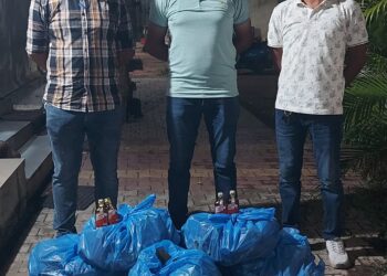 ભારતીય બનાવટનાં પરપ્રાંત ઇંગ્લીશ દારૂની બોટલ નંગ-૪૧૪ કિ.રૂ.૪૧,૪૦૦/-નો મુદ્દામાલ ઝડપી પાડતી ભાવનગર,લોકલ ક્રાઇમ બ્રાન્ચ