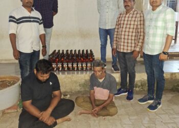 ભારતીય બનાવટનાં પરપ્રાંતીય ઇંગ્લીશ દારૂ ના મુદ્દામાલ સાથે બે ઇસમોને ઝડપી પાડતી ભાવનગર લોકલ ક્રાઇમ બ્રાન્ચ