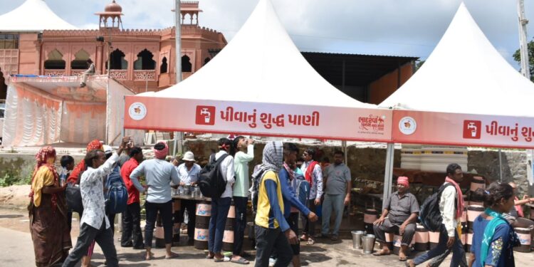 ૧૨૦૦ યાત્રિકો વિસામો કરી શકે તેવા ચાર વોટરપ્રૂફ ડોમની વ્યવસ્થાનું સુંદર આયોજન