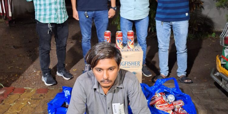 ભારતીય બનાવટનાં બિયર ટીન નંગ-૧૪૪ કિ.રૂ.૨૫,૯૨૦/- સહીત કુલ કિ.રૂ.૧,૨૫,૯૨૦/- ના મુદામાલ સાથે એક ઈસમને ઝડપી પાડતી ભાવનગર લોકલ ક્રાઇમ બ્રાન્ચ