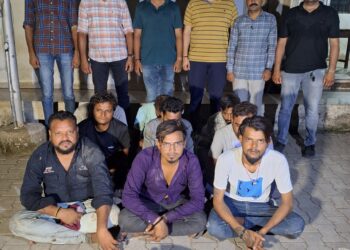 ગંજીપત્તાનો હારજીતનો હાથકાપનો જુગાર રમતા નવ ઈસમોને ઝડપી પાડતી ભાવનગર,  લોકલ ક્રાઇમ બ્રાન્ચ