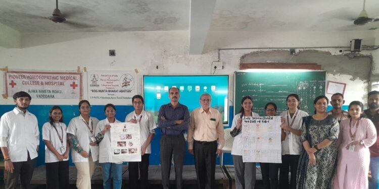 સહયોગી શાળા એસ ડી પટેલ વિદ્યાલય, વડોદરા ખાતે “રોગ મુક્ત ભારત અભિયાન” પ્રોજેક્ટ નાં અમલીકરણ ની શુભ શરૂઆત