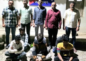 રોકડ રૂ.૨૧,૨૯૦/-નાં મુદ્દામાલ સાથે ગંજીપત્તાનો હારજીતનો હાથકાંપનો જુગાર રમતા છ ઇસમોને ઝડપી પાડતી ભાવનગર લોકલ ક્રાઇમ બ્રાન્ચ